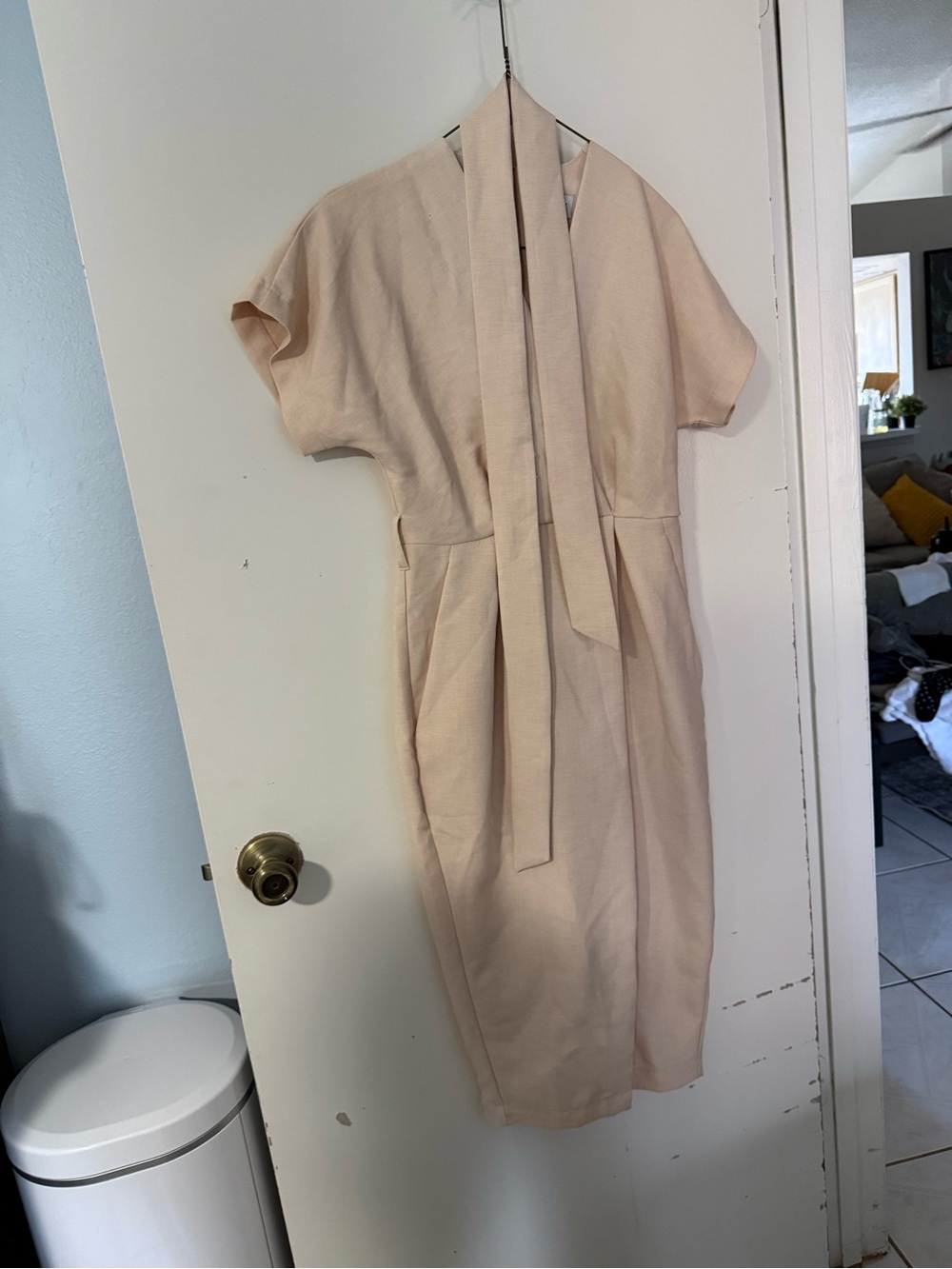 Closet Neutral Mini Dress in Beige
